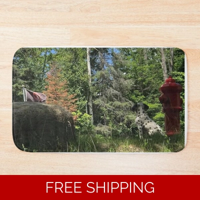 Le Studio Bath Mat Rush Signals Statue 2020 Back